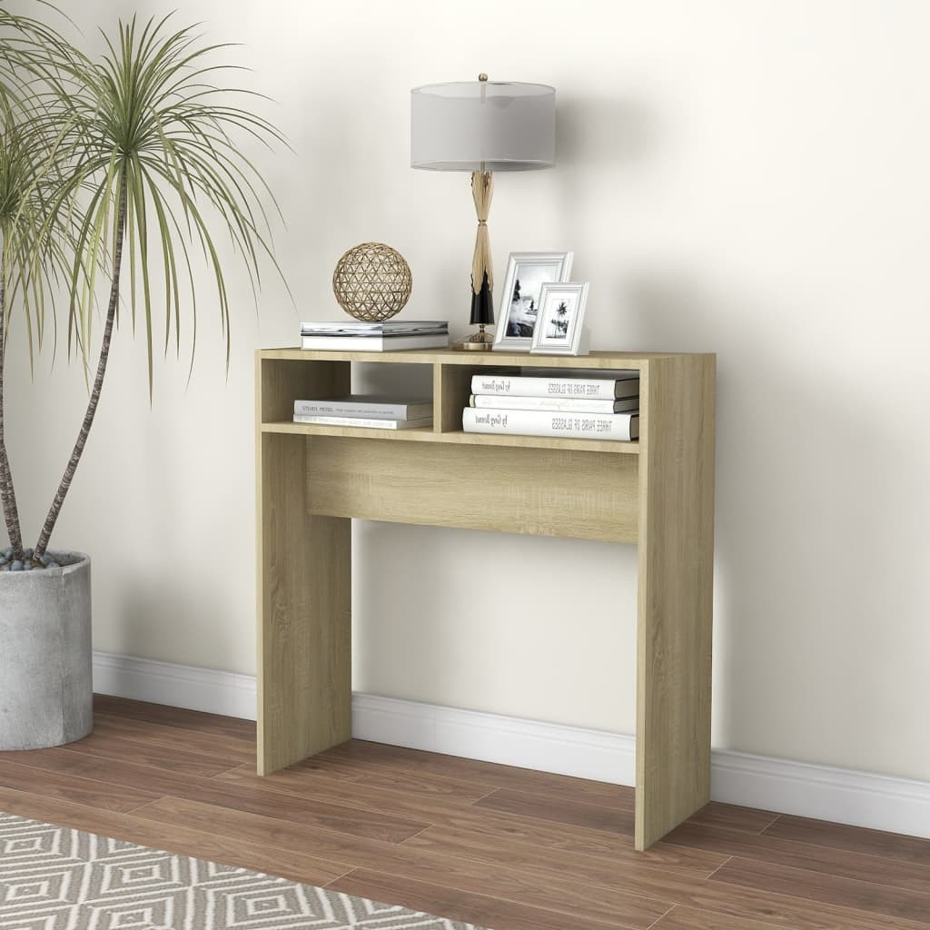 vidaXL Konsolentisch Sonoma-Eiche 78x30x80 cm Holzwerkstoff