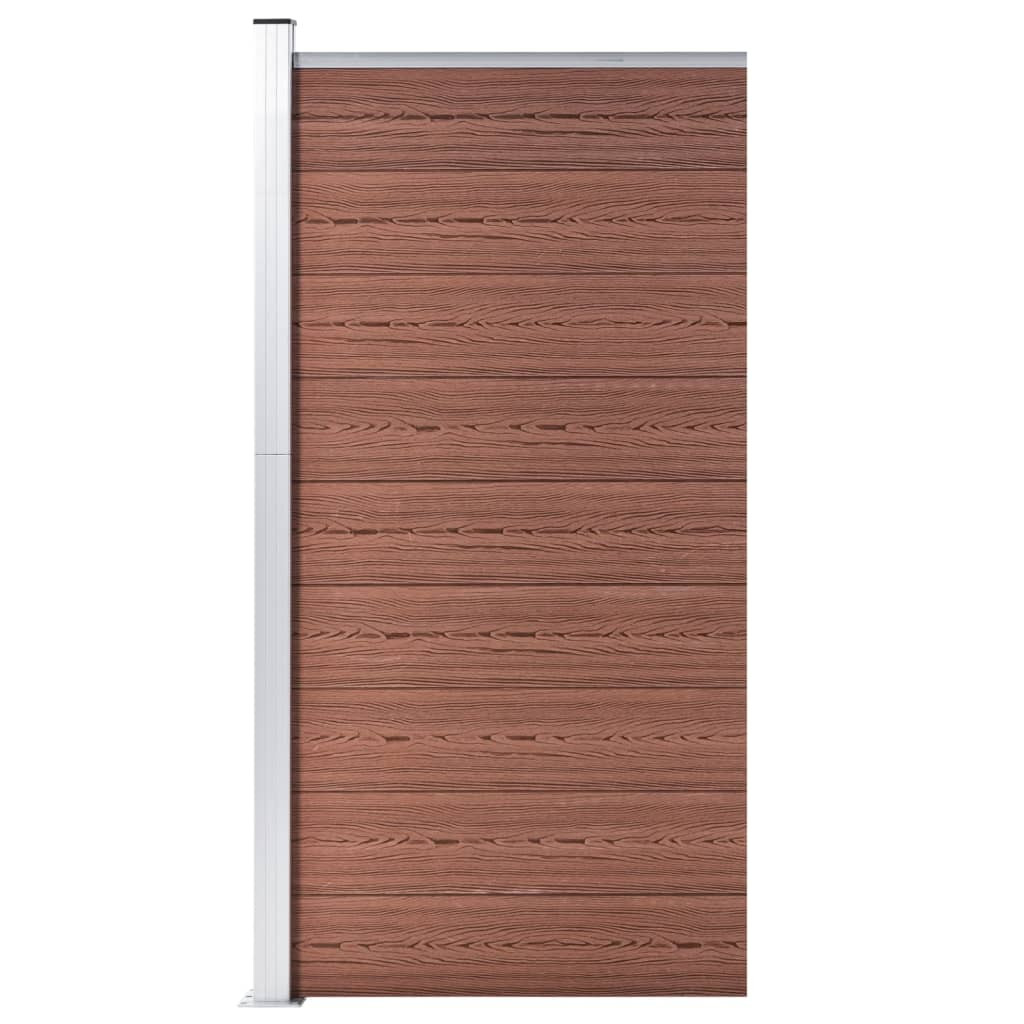 vidaXL Zaunelement WPC 95x186 cm Braun