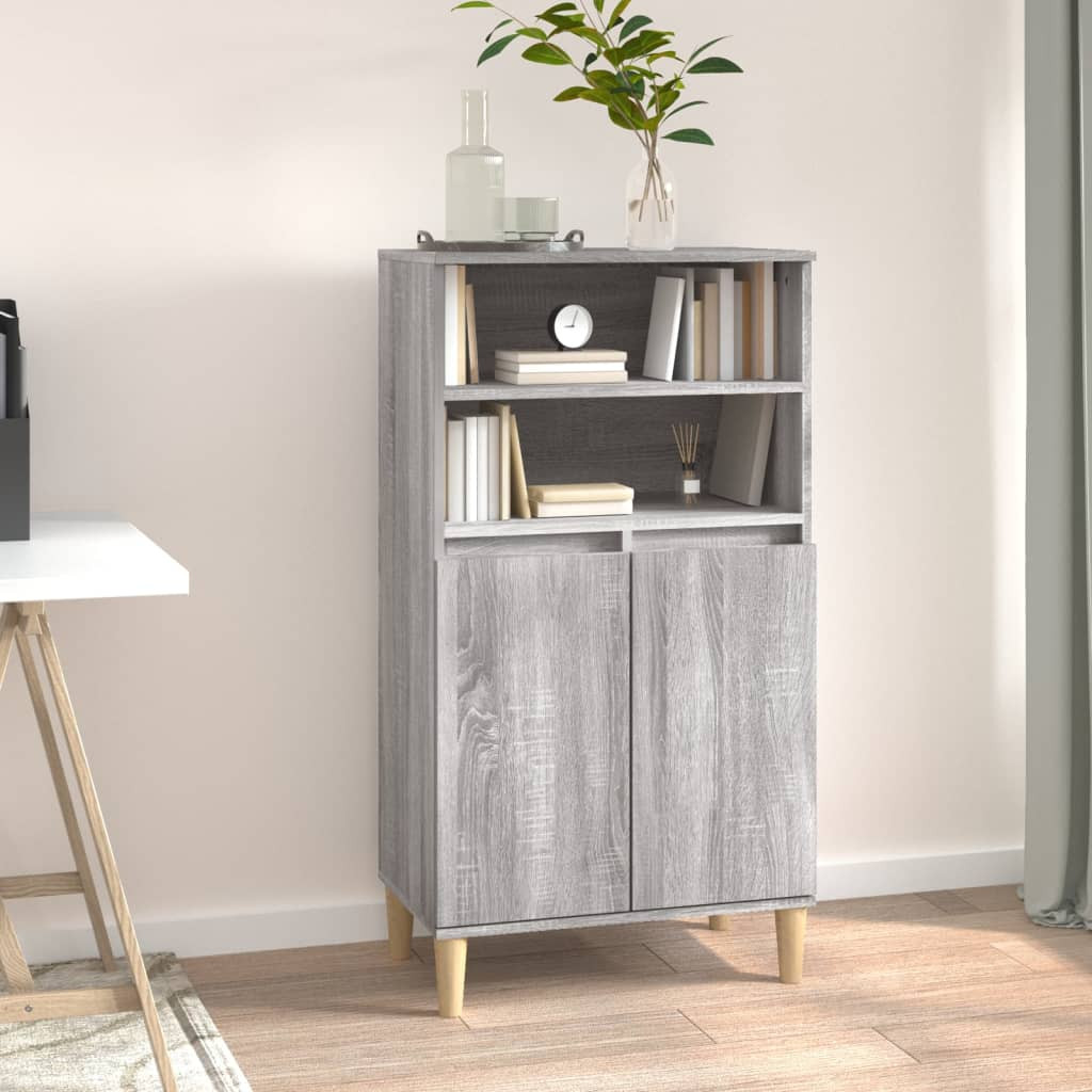vidaXL Highboard Grau Sonoma 60x36x110 cm Holzwerkstoff