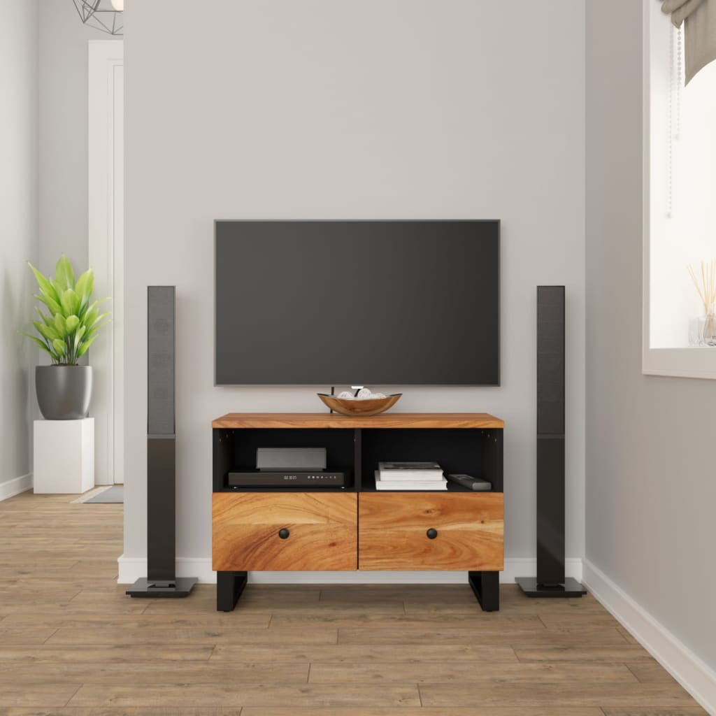vidaXL TV-Schrank 70x33x46 cm Massivholz Akazie