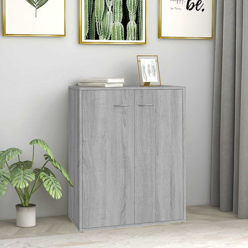 vidaXL Sideboard Grau Sonoma 60x30x75 cm Holzwerkstoff