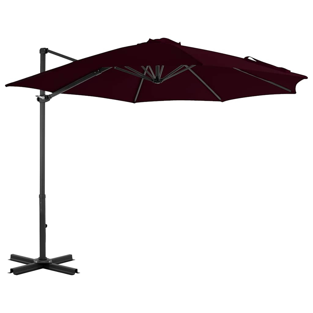 vidaXL Ampelschirm mit Aluminium-Mast 300 cm Rot