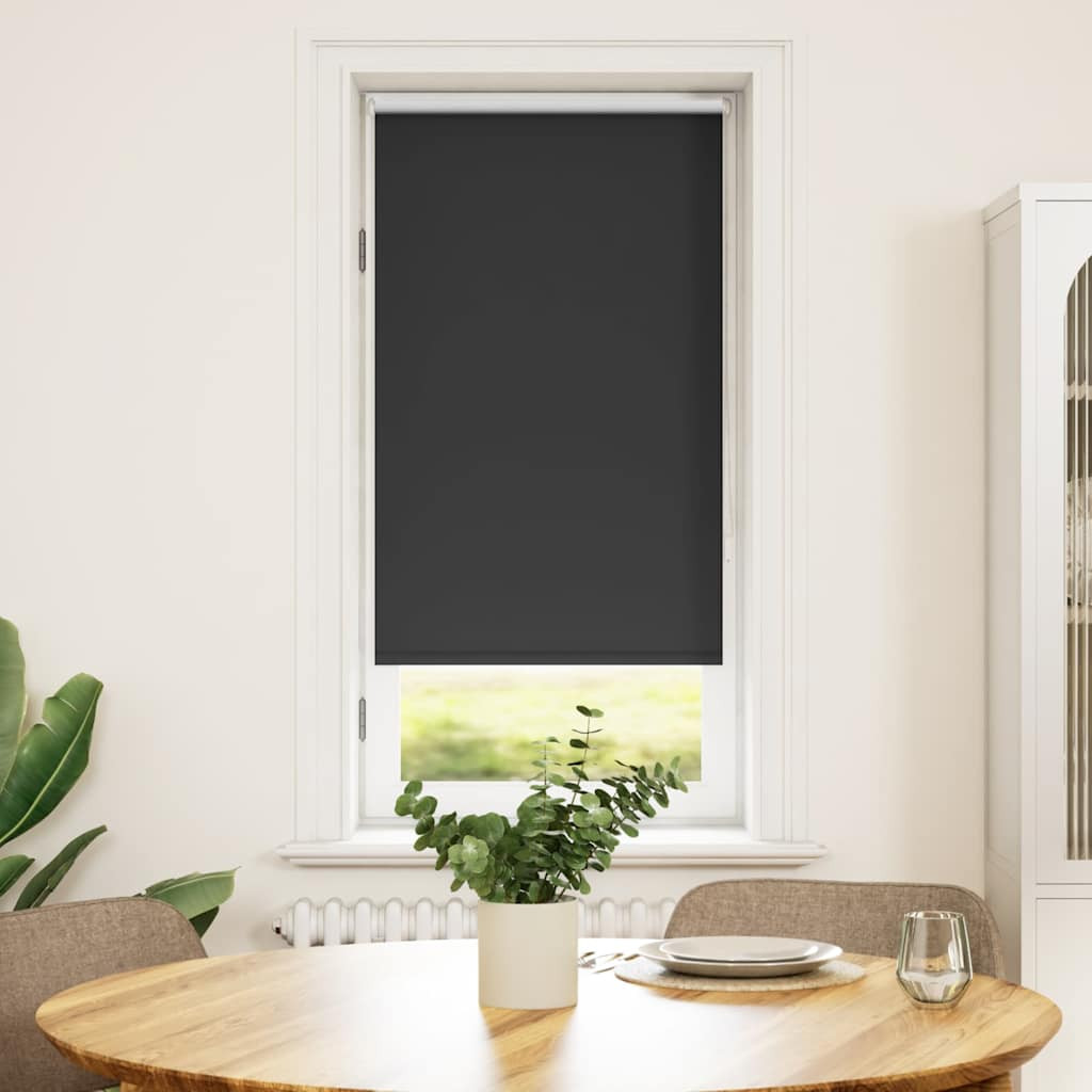 vidaXL Verdunkelungsrollo 44,4 x 100 cm, Stoffbreite 40 cm, Schwarz