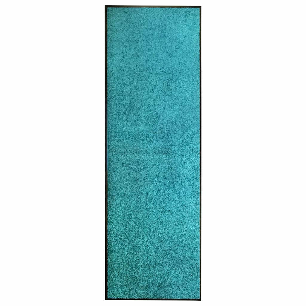 vidaXL Fußmatte Waschbar Cyan 60x180 cm