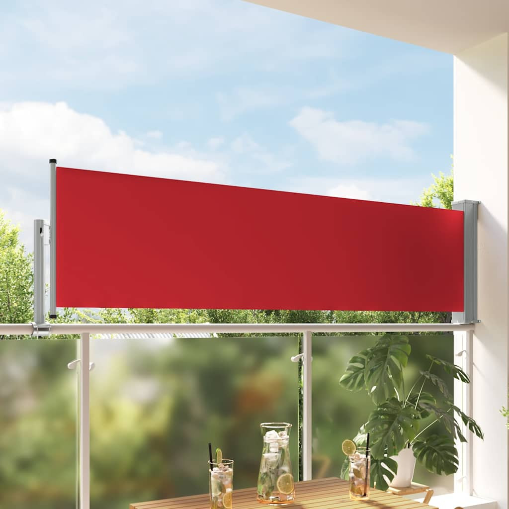 vidaXL Ausziehbare Seitenmarkise 80×300 cm Rot