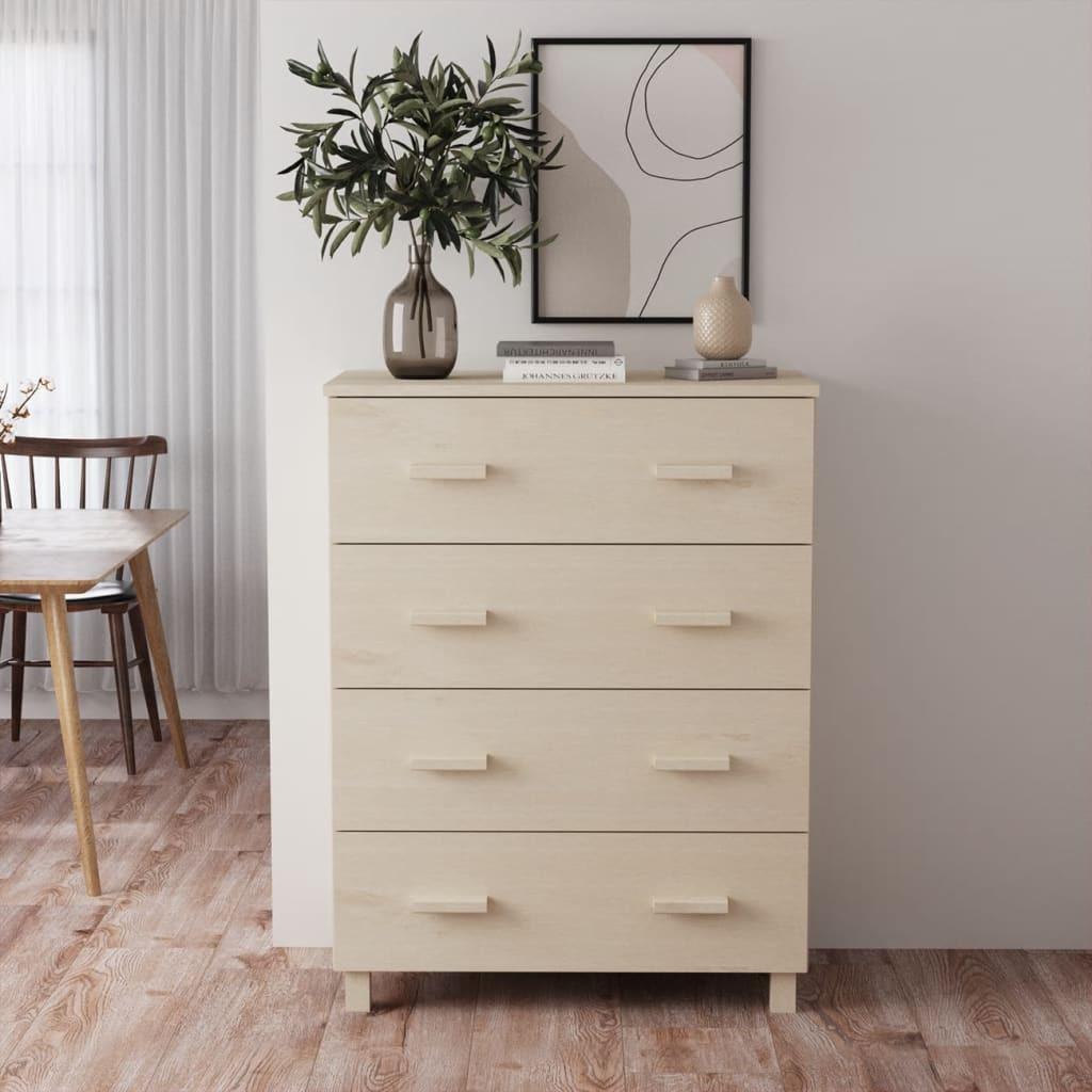 vidaXL Sideboard HAMAR Honigbraun 79x40x103,5 cm Massivholz Kiefer