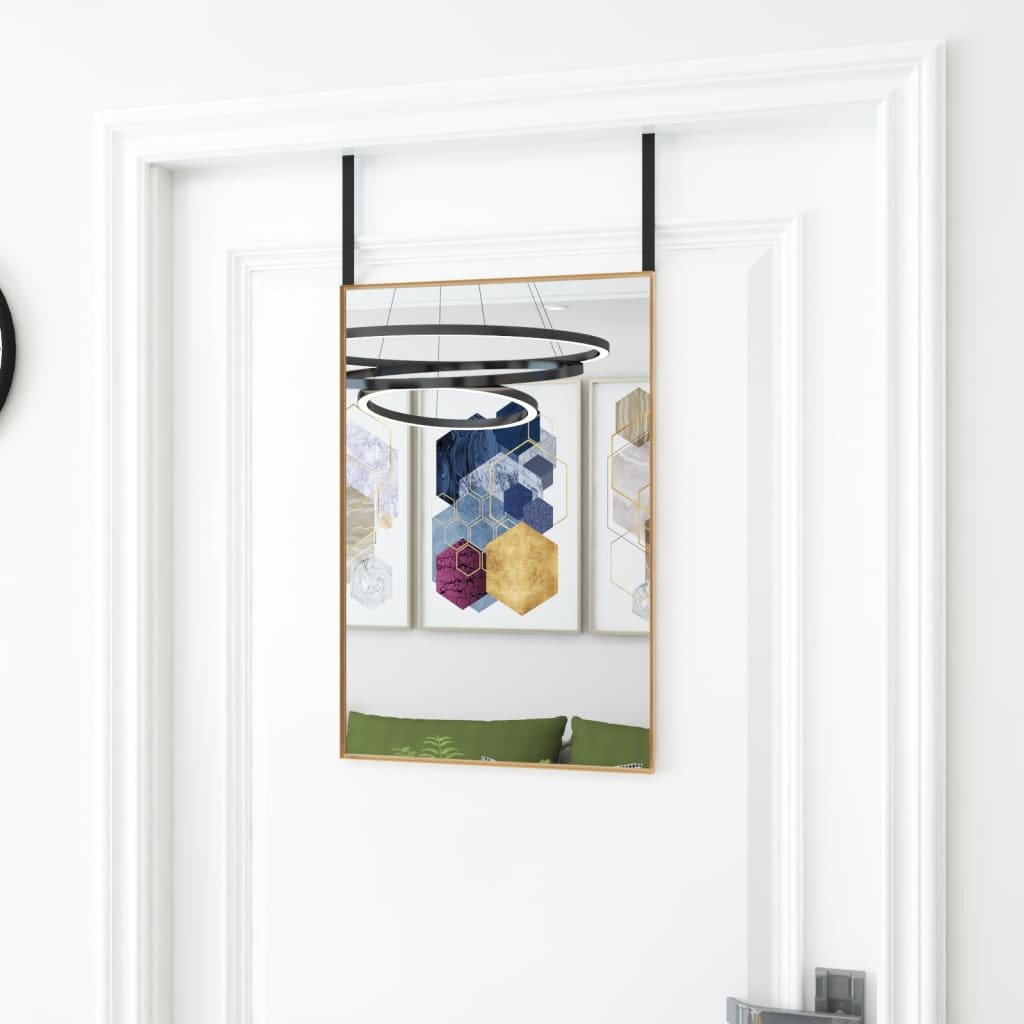 vidaXL Türspiegel Golden 40x60 cm Glas und Aluminium