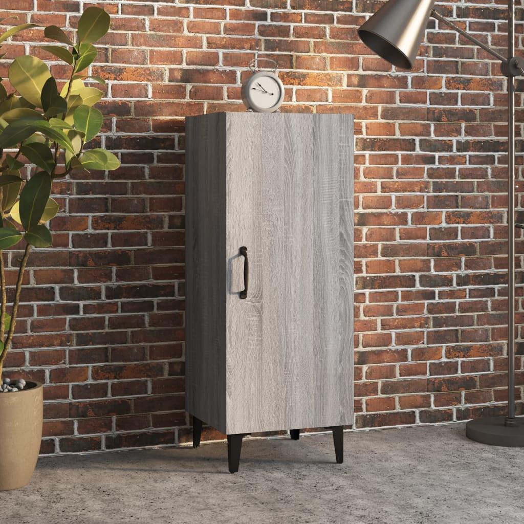 vidaXL Sideboard Grau Sonoma 34,5x34x90 cm Holzwerkstoff