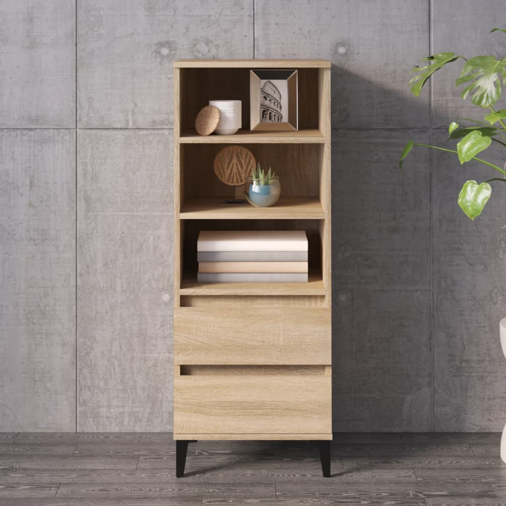 vidaXL Highboard Sonoma-Eiche 40x36x110 cm Holzwerkstoff