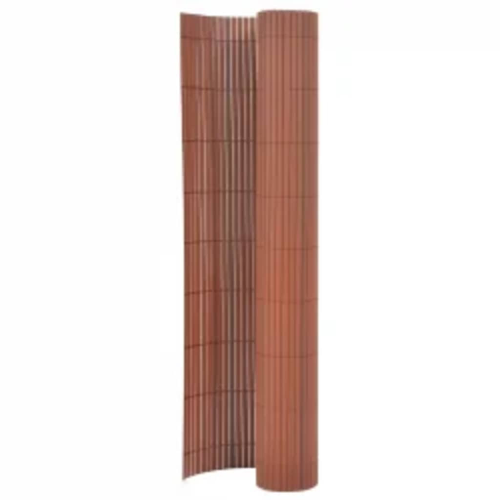 vidaXL Gartenzaun Doppelseitig 110x400 cm Braun