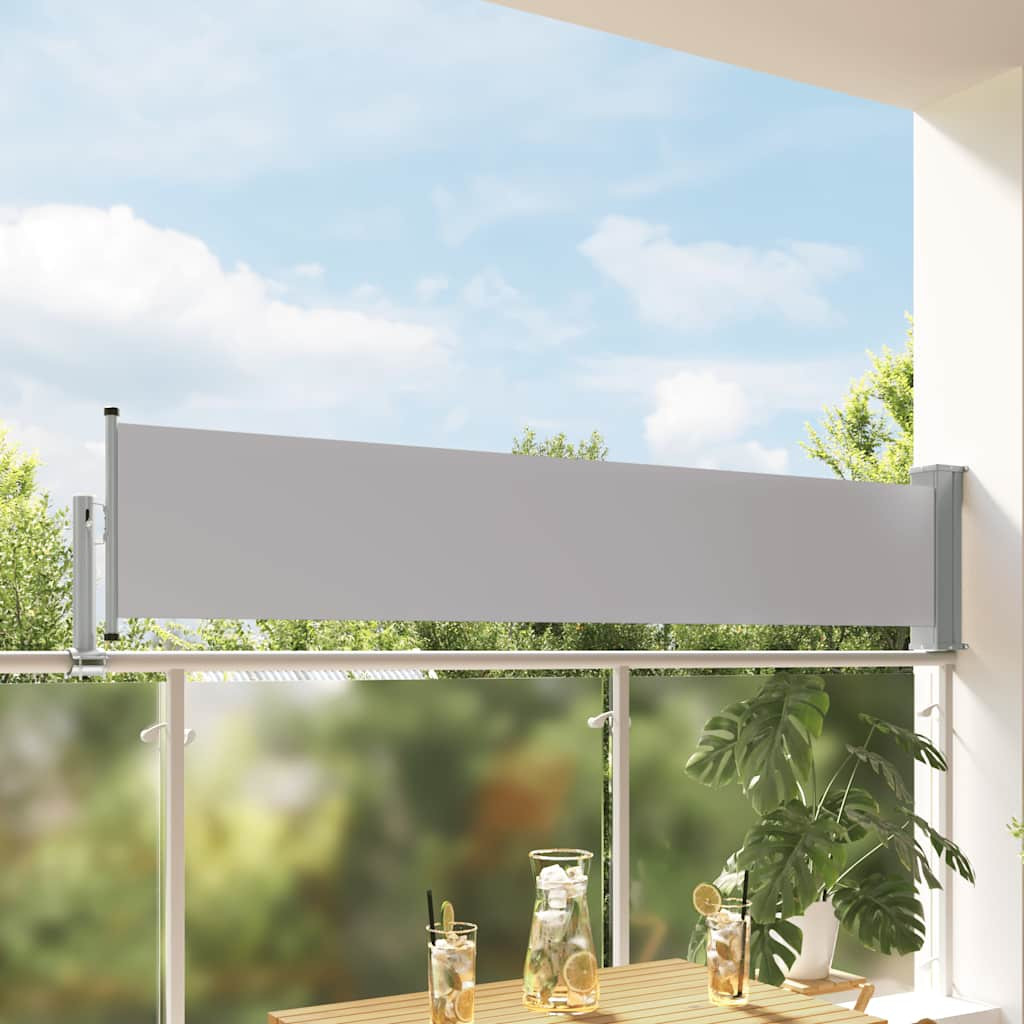 vidaXL Ausziehbare Seitenmarkise 60×300 cm Grau