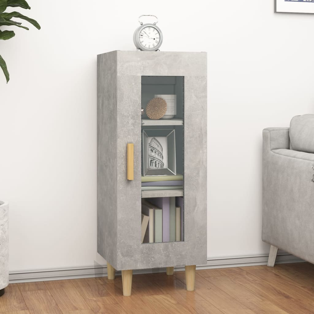 vidaXL Sideboard Betongrau 34,5x34x90 cm Holzwerkstoff