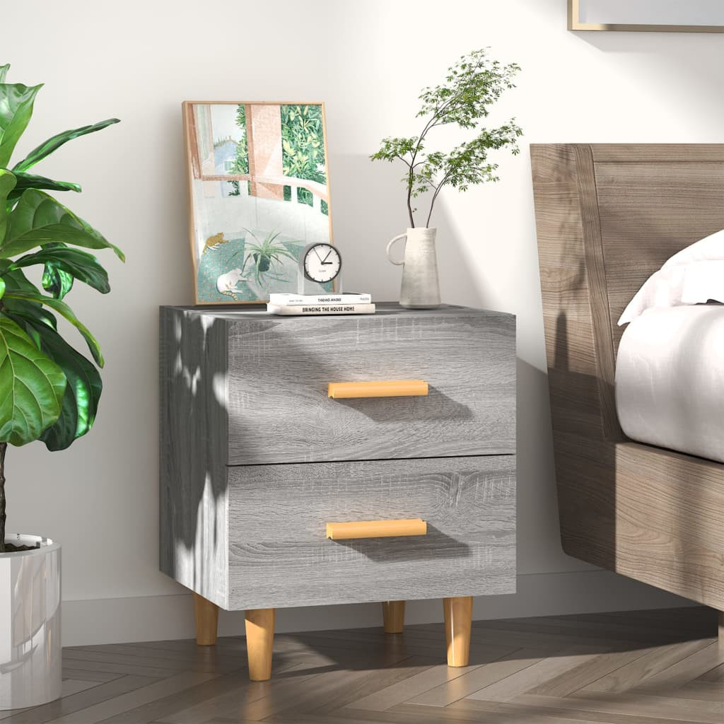 vidaXL Nachttisch Grau Sonoma 40x35x47,5 cm