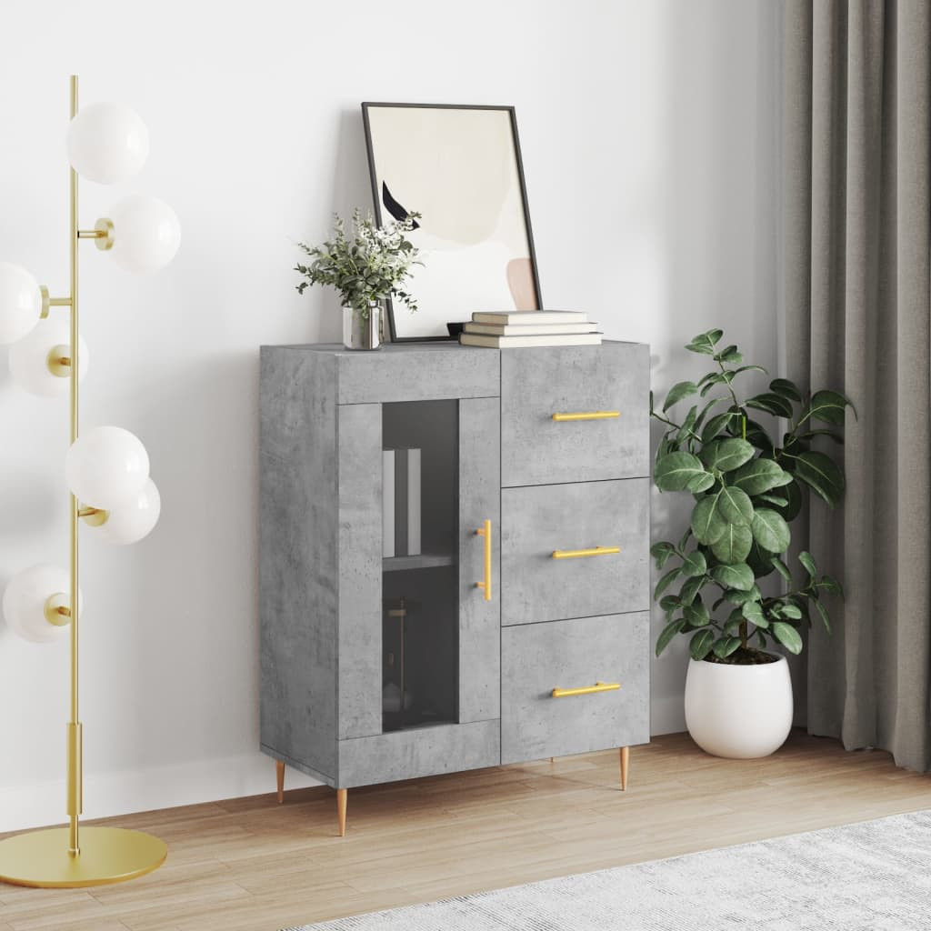 vidaXL Sideboard Betongrau 69,5x34x90 cm Holzwerkstoff