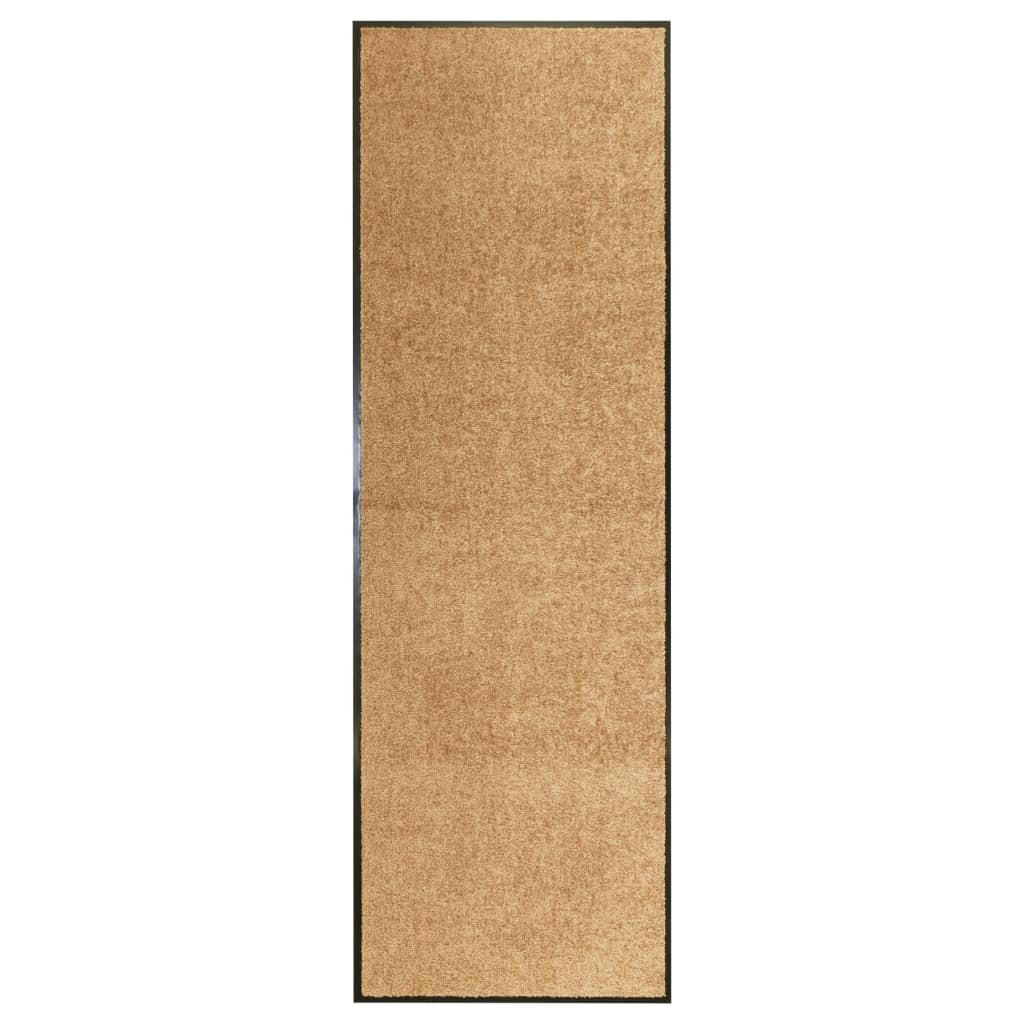 vidaXL Fußmatte Waschbar Creme 60x180 cm