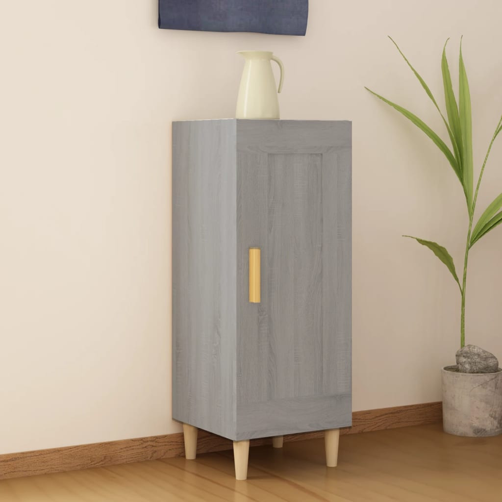 vidaXL Sideboard Grau Sonoma 34,5x34x90 cm Holzwerkstoff