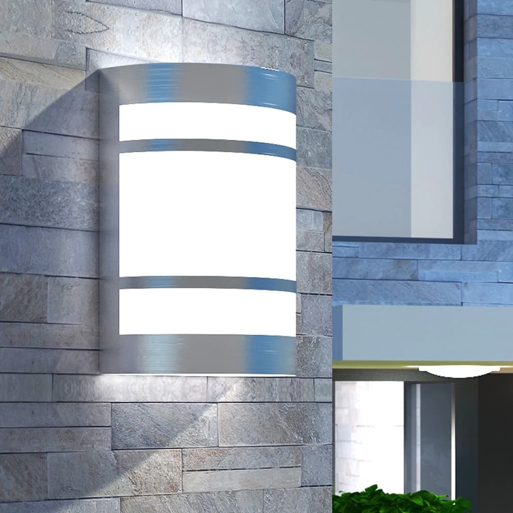 vidaXL Außenwandlampe Edelstahl