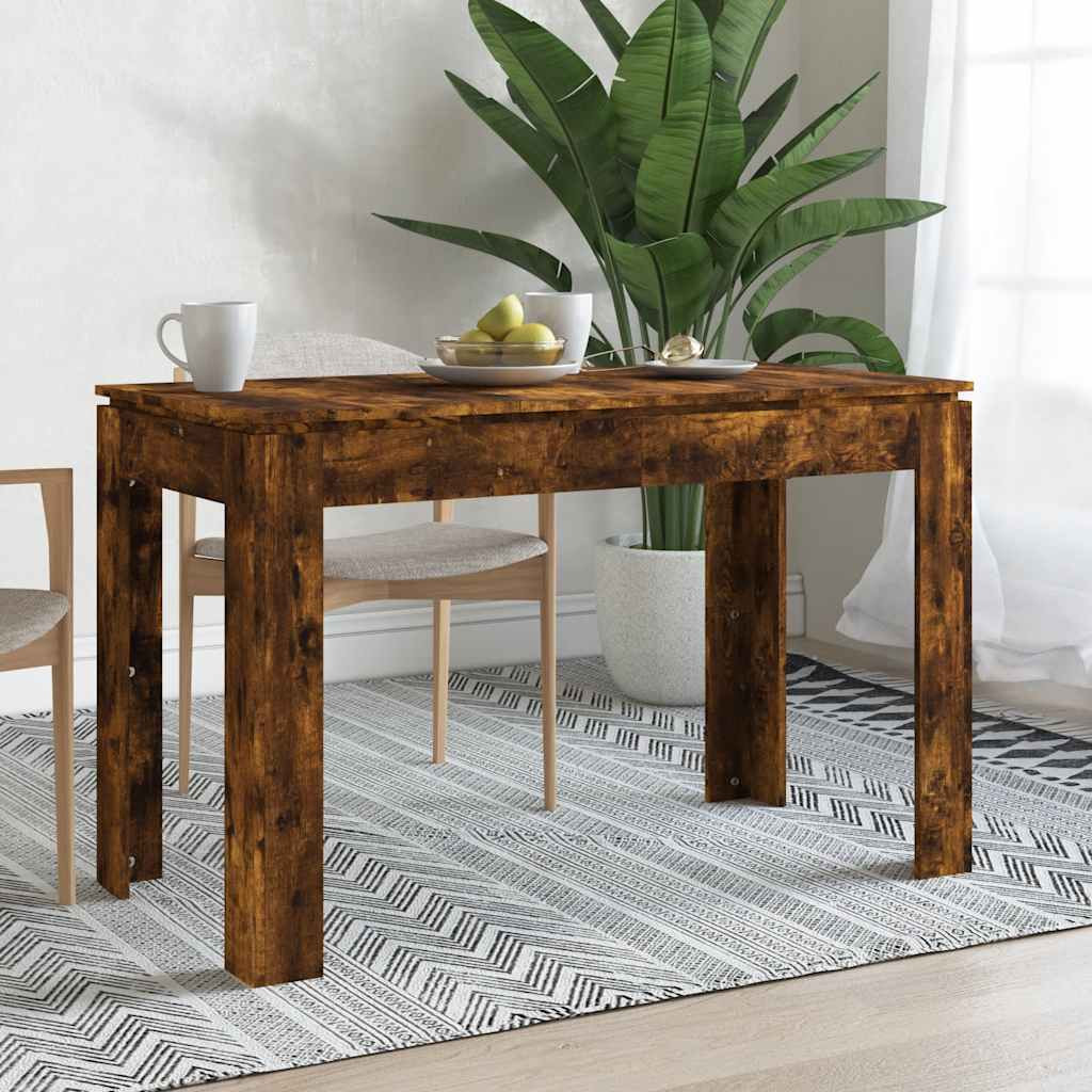 vidaXL Esstisch Räuchereiche 120x60x76 cm Holzwerkstoff
