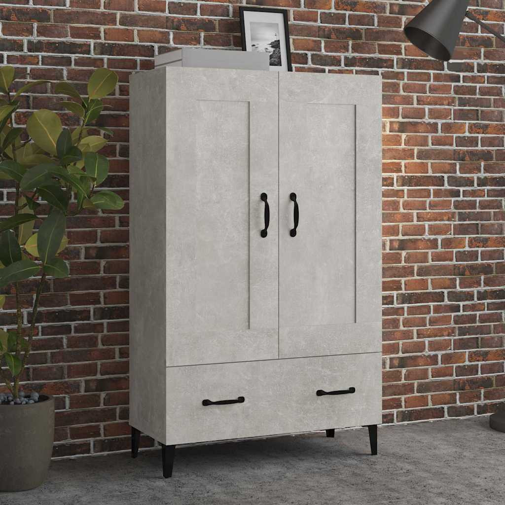 vidaXL Highboard Betongrau 70x31x115 cm Holzwerkstoff