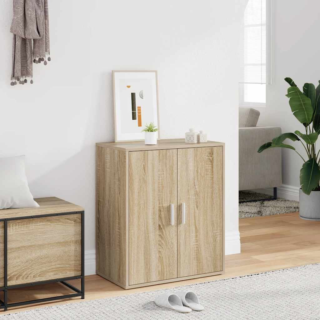 vidaXL Schuhschrank Sonoma-Eiche 60x35x70 cm Holzwerkstoff
