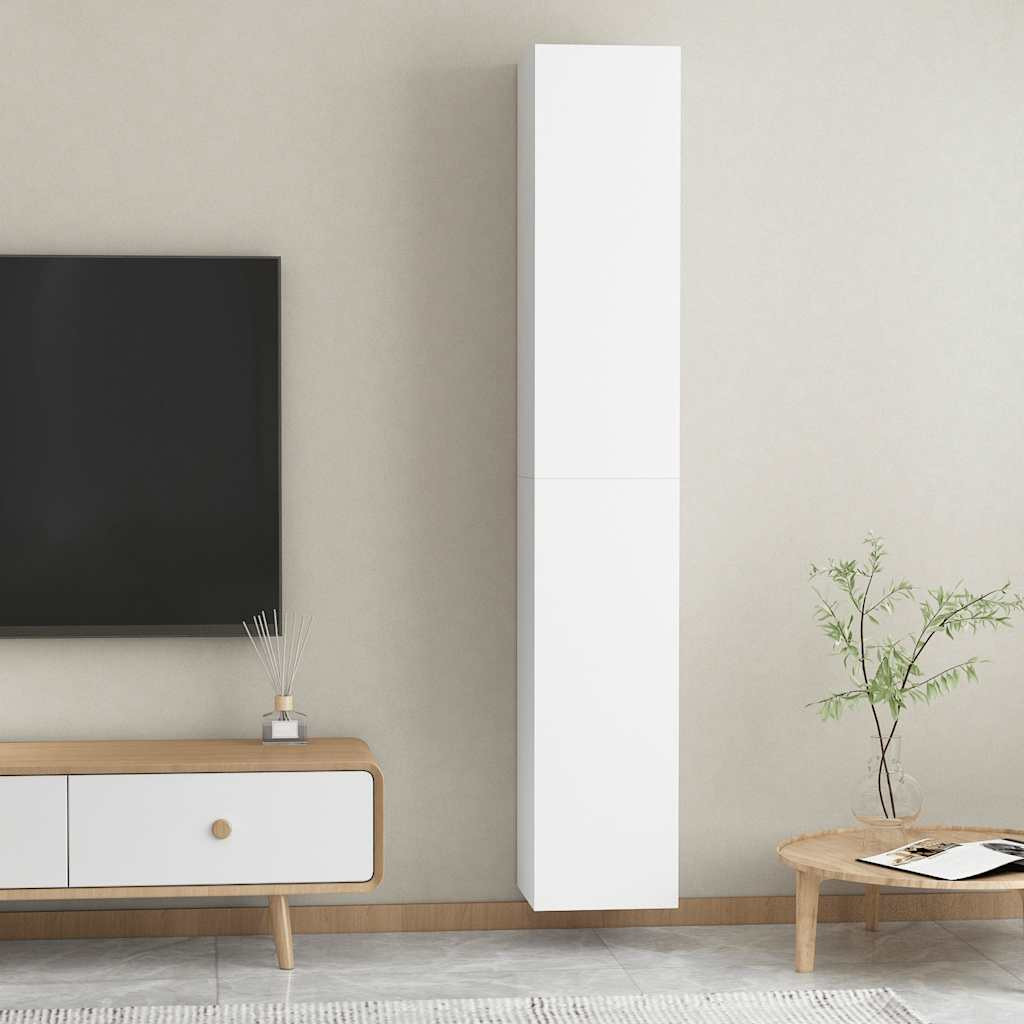 vidaXL TV-Schränke 2 Stk. Weiß 30,5x30x90 cm Holzwerkstoff