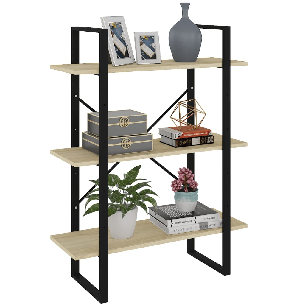 vidaXL Bücherregal Sonoma-Eiche 80x30x105 cm Holzwerkstoff