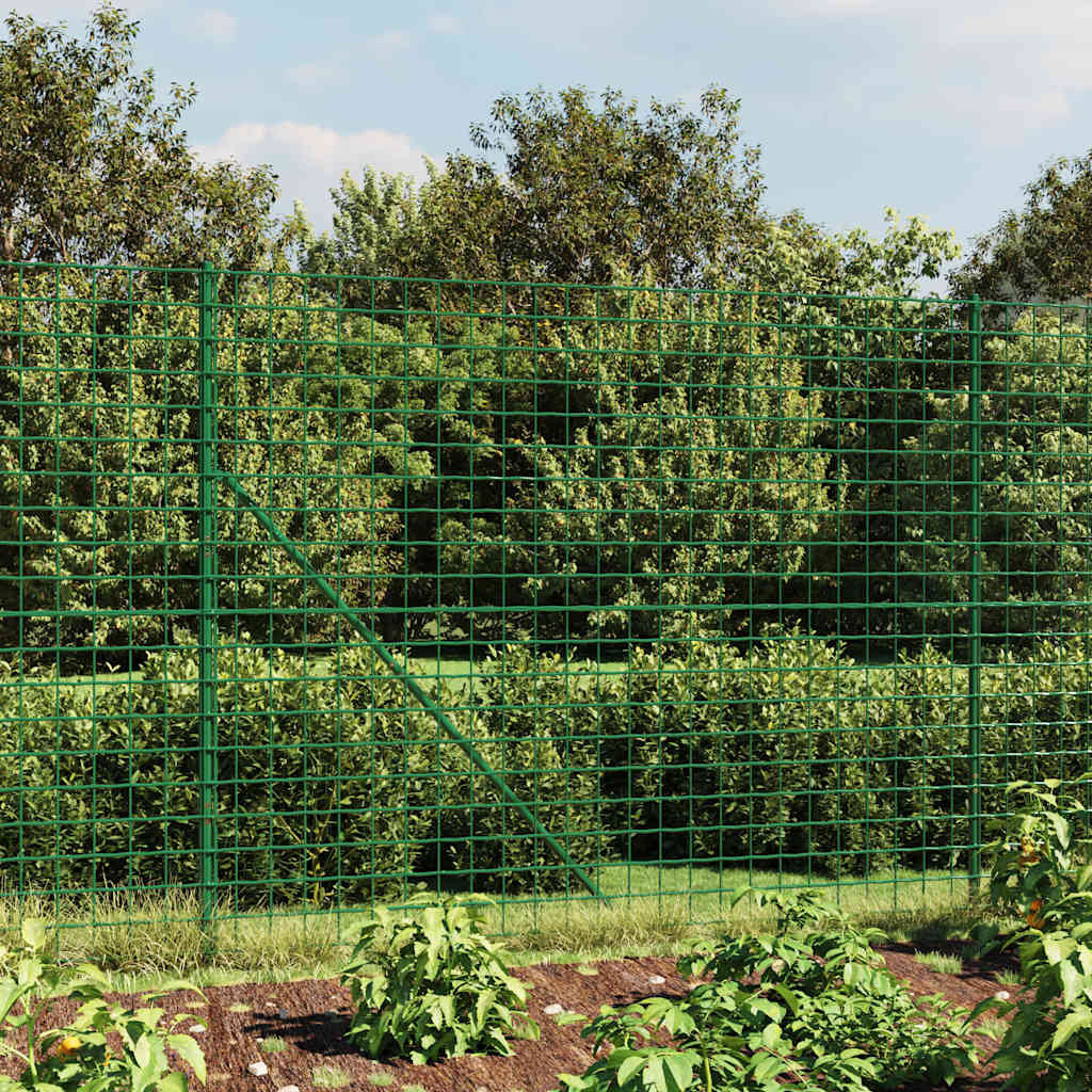 vidaXL Maschendrahtzaun Grün 1,8x10 m Verzinkter Stahl