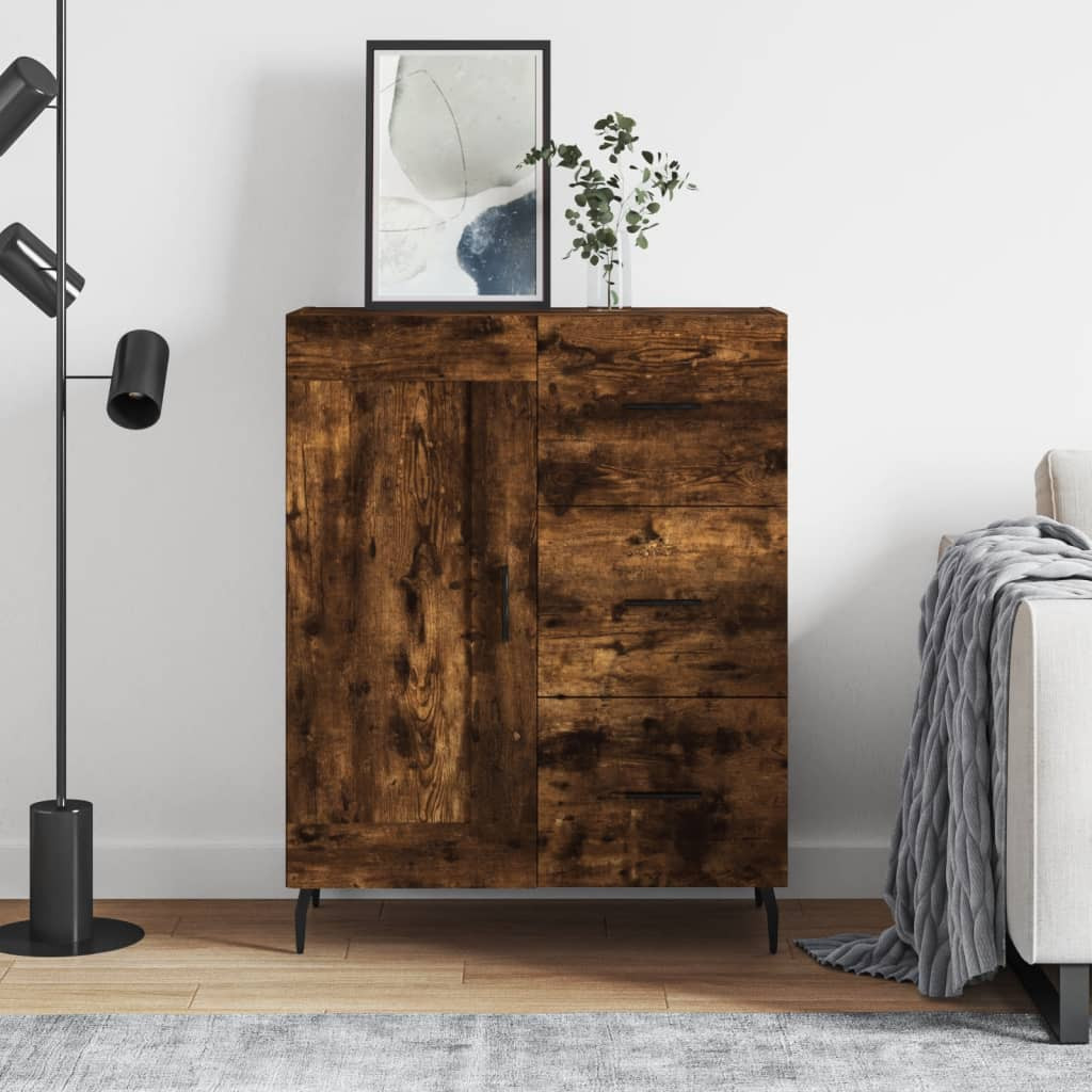vidaXL Sideboard Räuchereiche 69,5x34x90 cm Holzwerkstoff