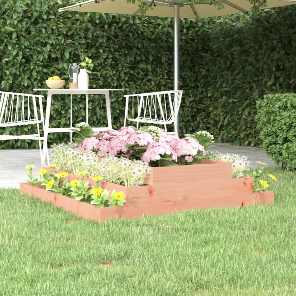 vidaXL Pflanzkübel 110x110x27 cm Massivholz Douglasie