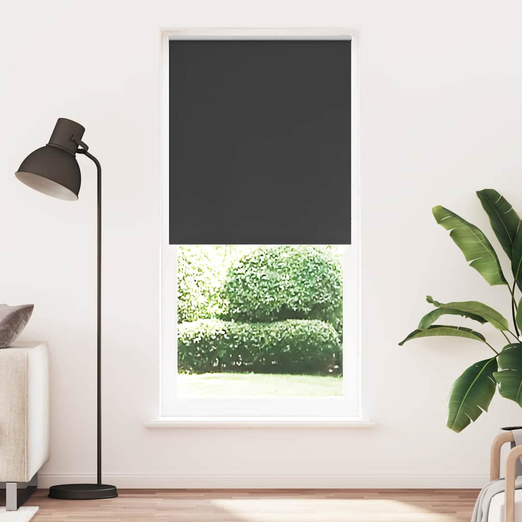 vidaXL Verdunkelungsrollo 124,4 x 230 cm, Stoffbreite 120 cm, schwarz