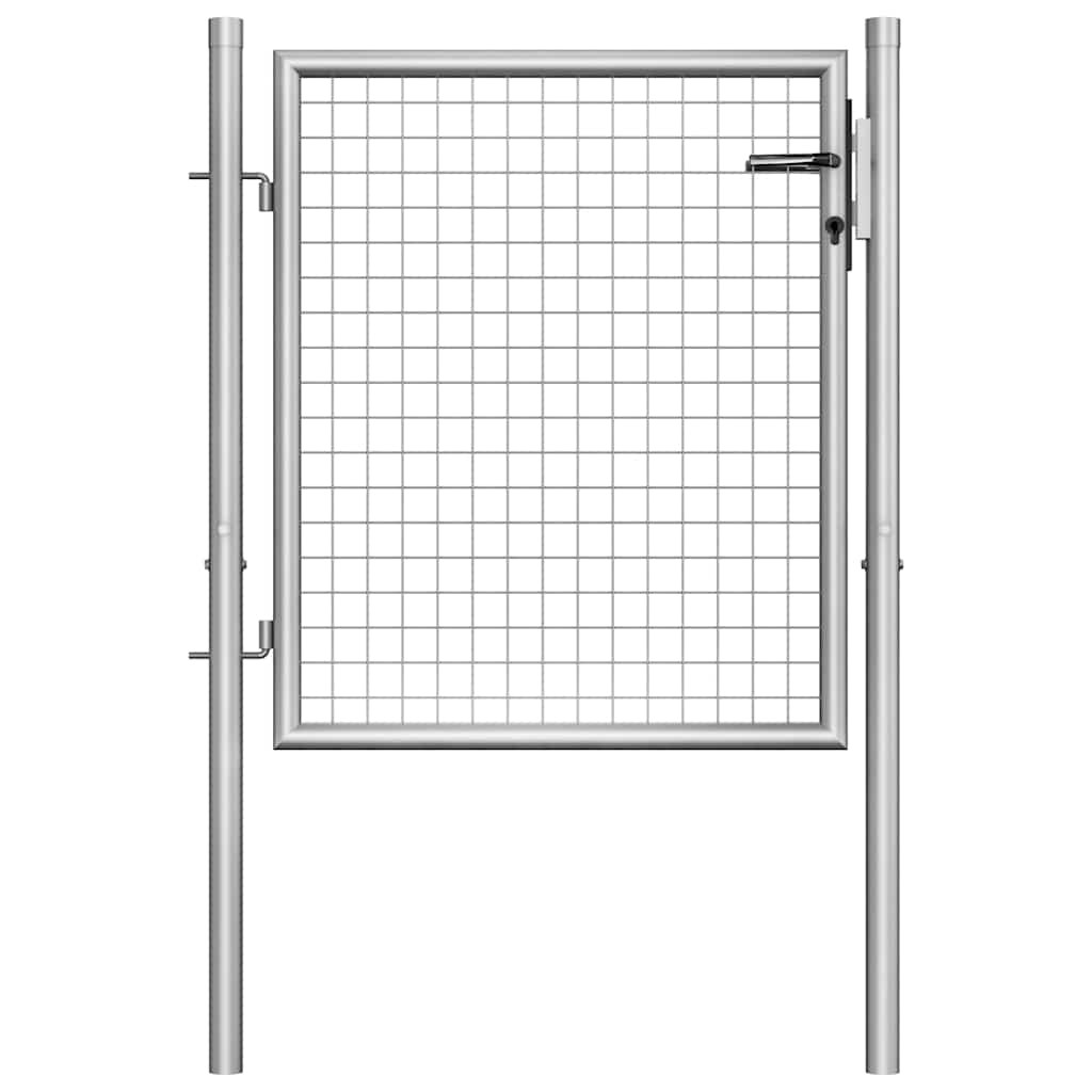 vidaXL Gartentor verzinkter Stahl 100 x 75 cm Silber