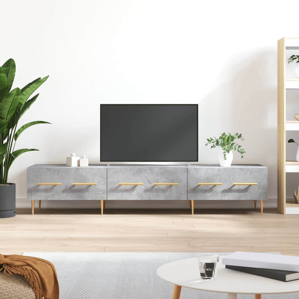 vidaXL TV-Schrank Betongrau 150x36x30 cm Holzwerkstoff