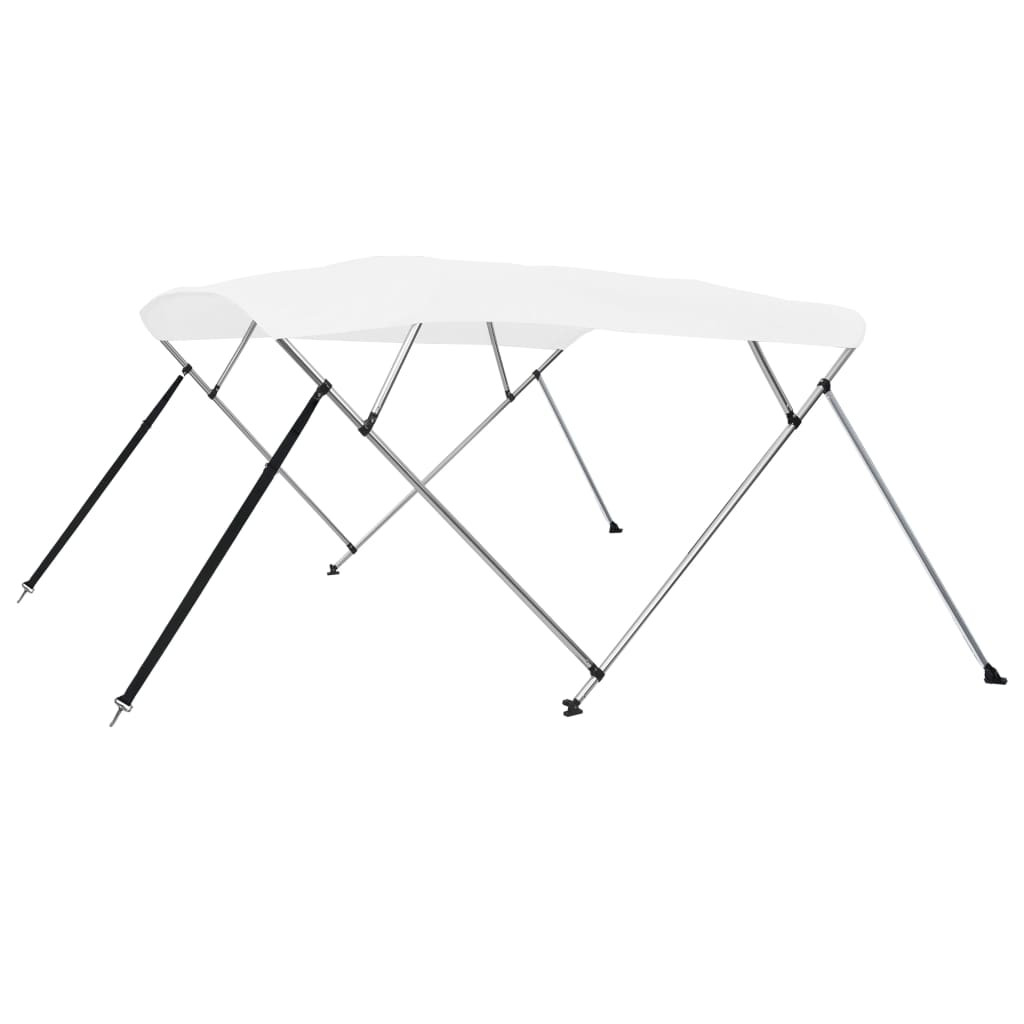 vidaXL 4-Bow Bimini Top Weiß 243x180x137 cm