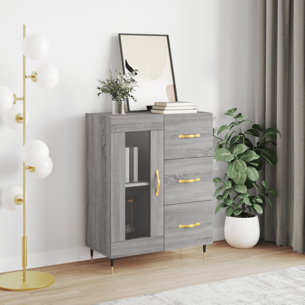 vidaXL Sideboard Grau Sonoma 69,5x34x90 cm Holzwerkstoff
