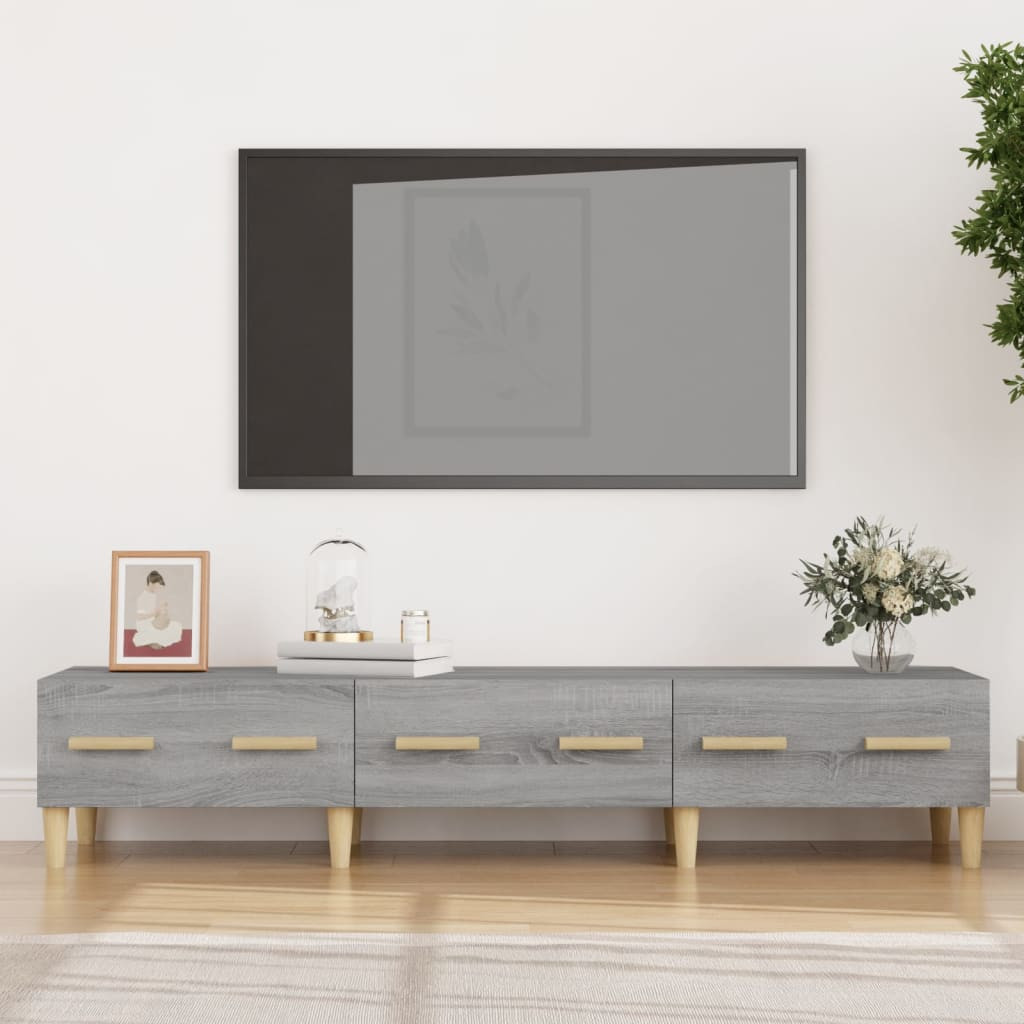 vidaXL TV-Schrank Grau Sonoma 150x34,5x30 cm Holzwerkstoff