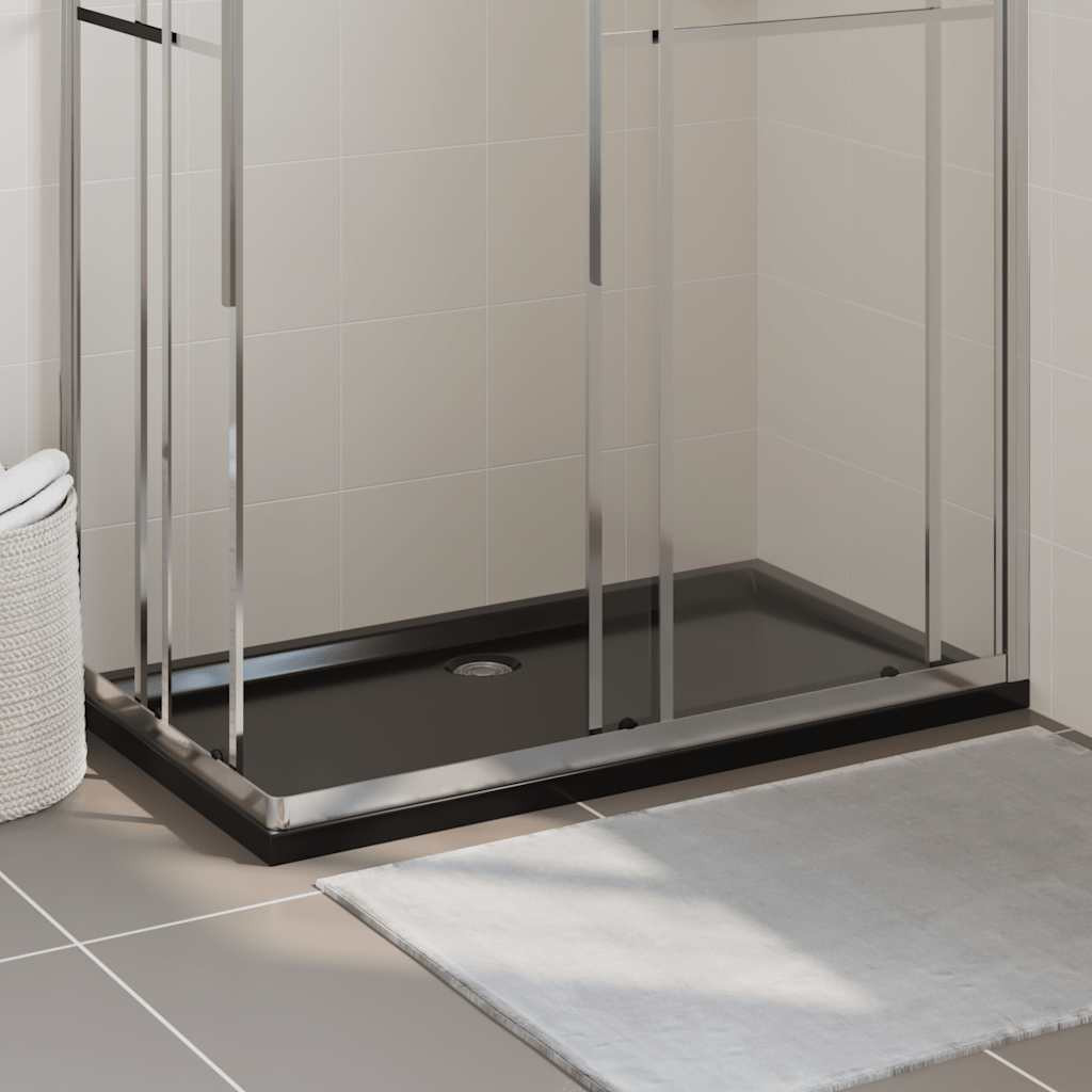 vidaXL Duschtasse ABS Rechteckig Schwarz 70x120 cm