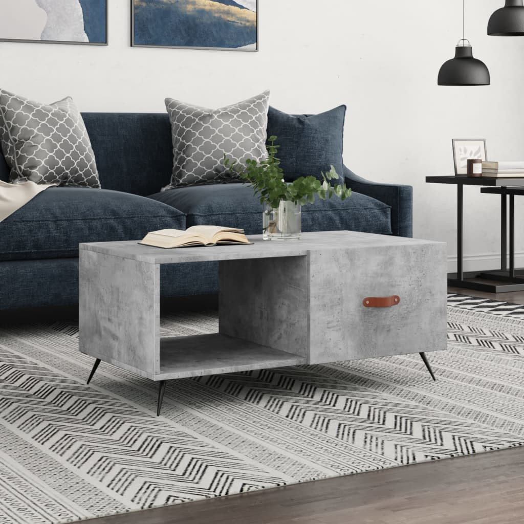vidaXL Couchtisch Betongrau 90x50x40 cm Holzwerkstoff
