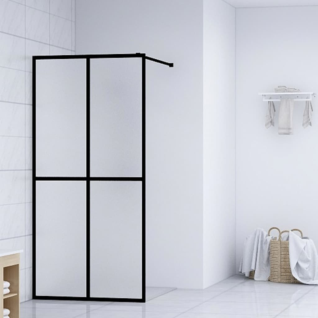 vidaXL Duschwand für Walk-in Dusche Mattes Sicherheitsglas 80x195 cm