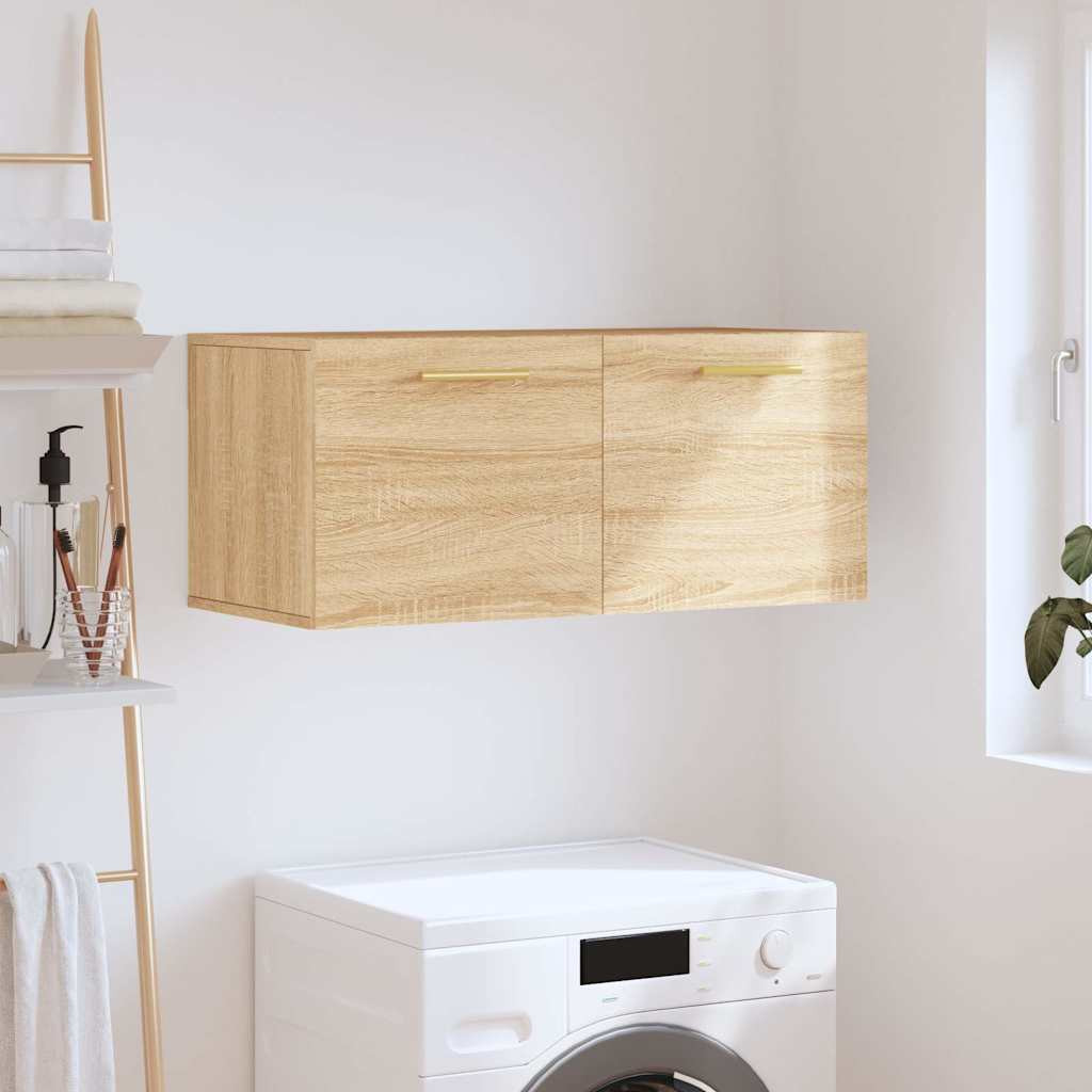 vidaXL Wandschrank Sonoma-Eiche 80x36,5x35 cm Holzwerkstoff