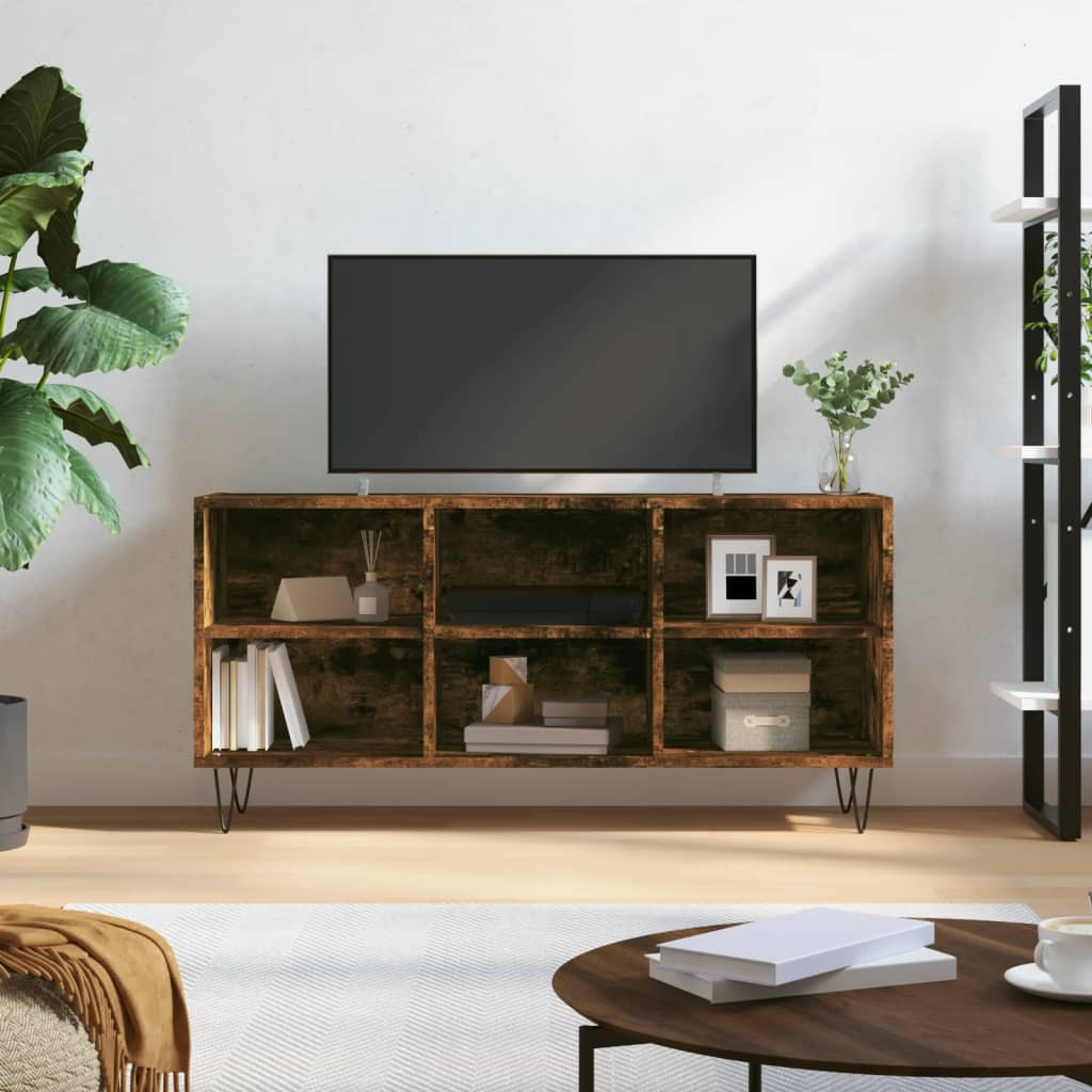 vidaXL TV-Schrank Räuchereiche 103,5x30x50 cm Holzwerkstoff