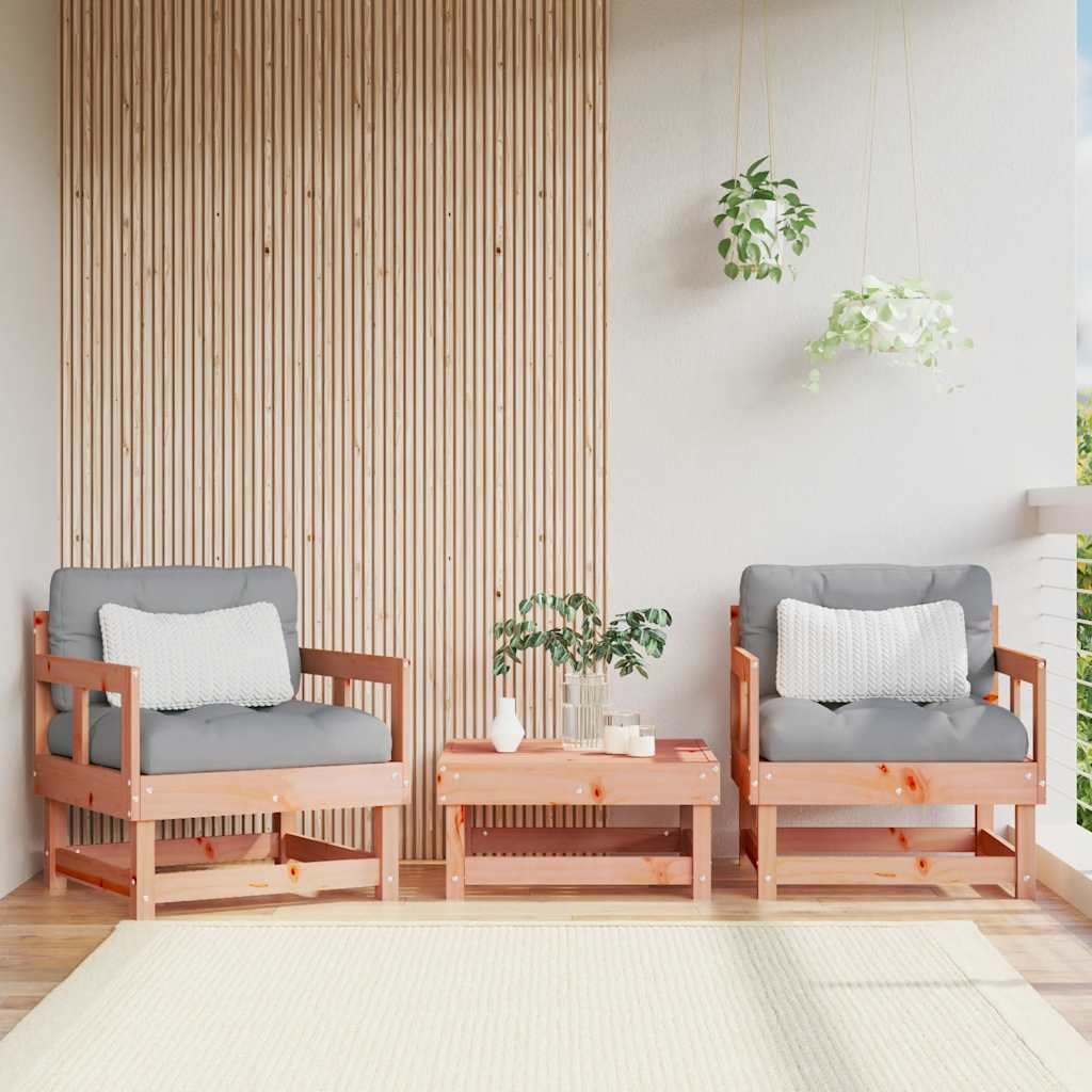 vidaXL Gartenstühle mit Kissen 2 Stk. Massivholz Douglasie
