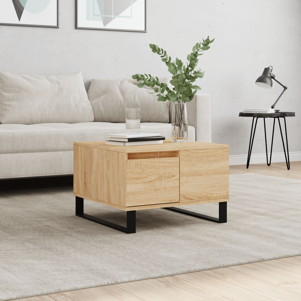 vidaXL Couchtisch Sonoma-Eiche 55x55x36,5 cm Holzwerkstoff