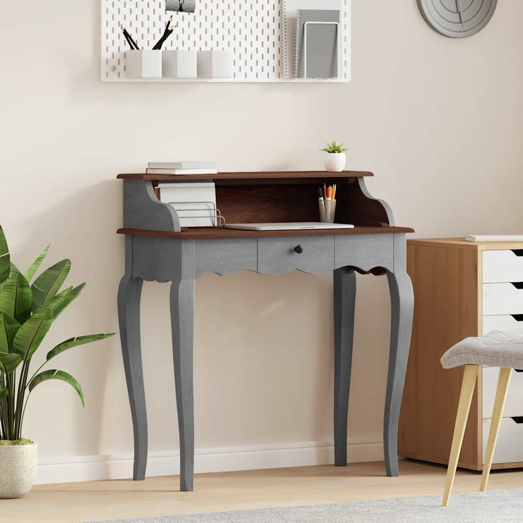 vidaXL Schreibtisch Massives Mahagoniholz 80x40x92 cm