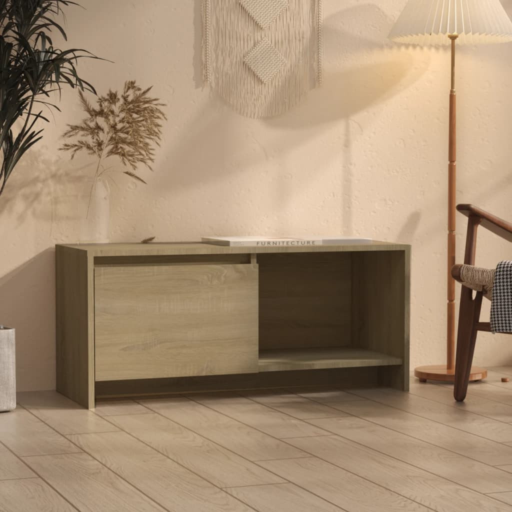 vidaXL TV-Schrank Sonoma-Eiche 90x35x40 cm Holzwerkstoff