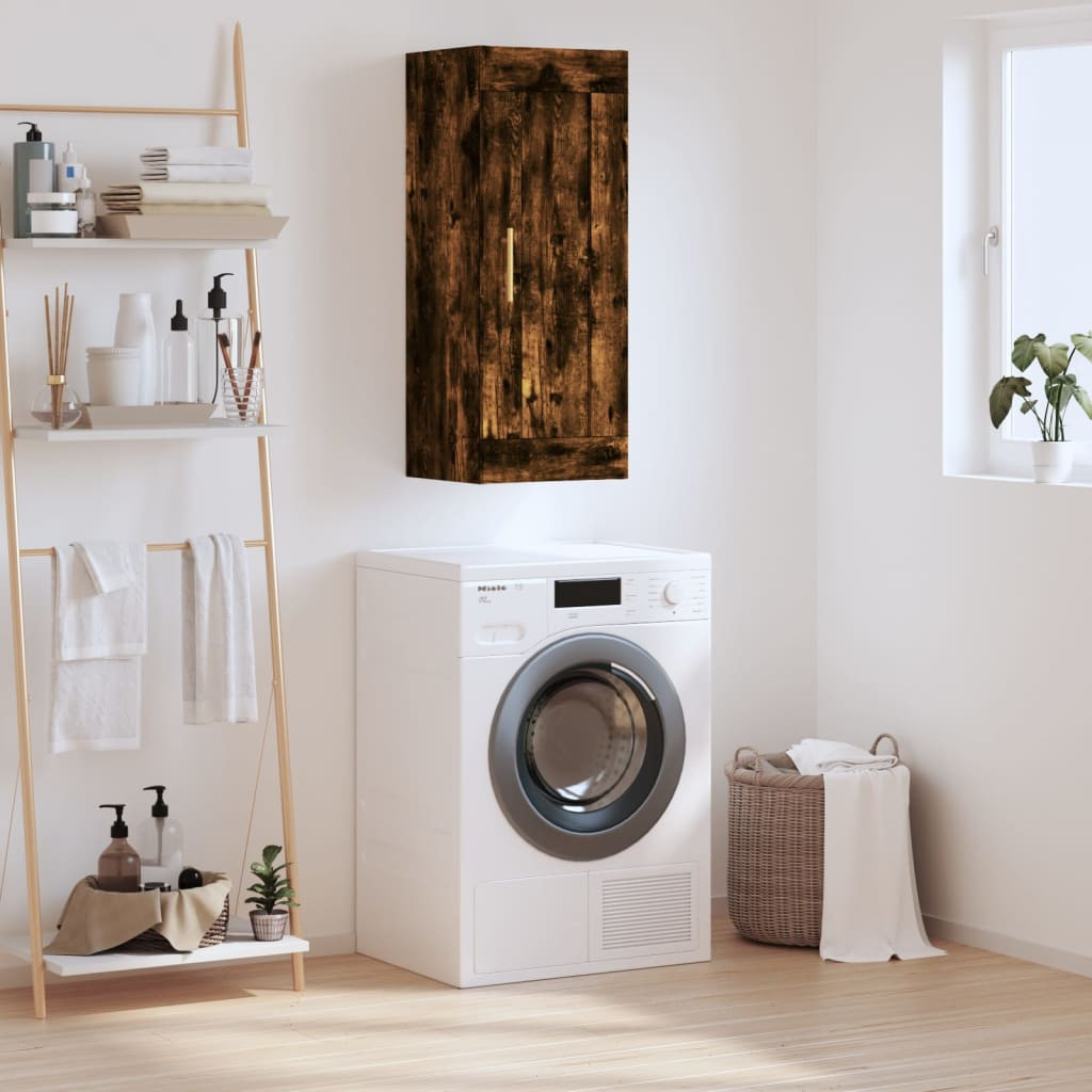 vidaXL Wandschrank Räuchereiche 34,5x34x90 cm Holzwerkstoff