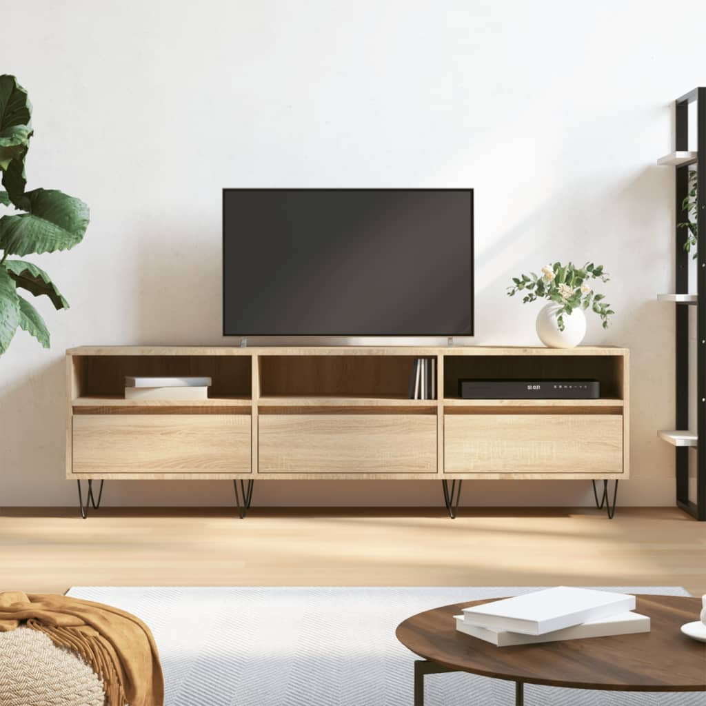 vidaXL TV-Schrank Sonoma-Eiche 150x30x44,5 cm Holzwerkstoff