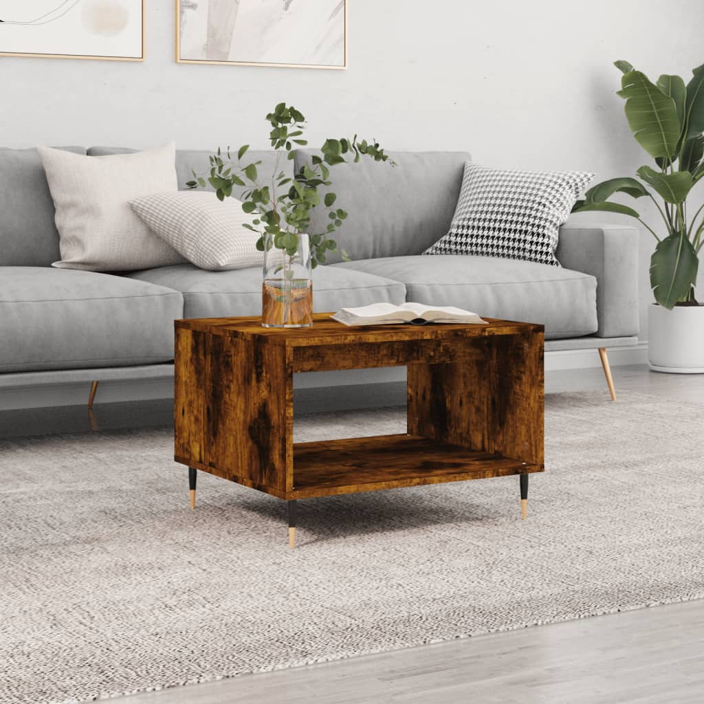vidaXL Couchtisch Räuchereiche 60x50x40 cm Holzwerkstoff