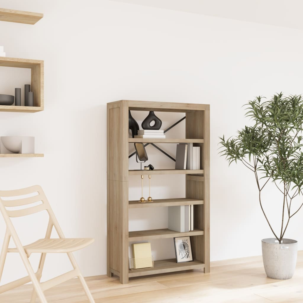 vidaXL Bücherregal 5 Böden 80x30x140 cm Massivholz Akazie