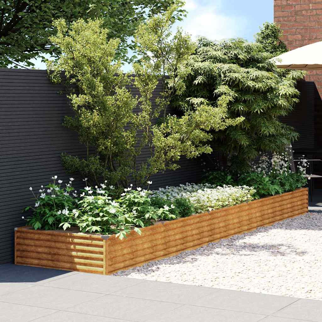 vidaXL Hochbeet 482x100x36 cm Cortenstahl