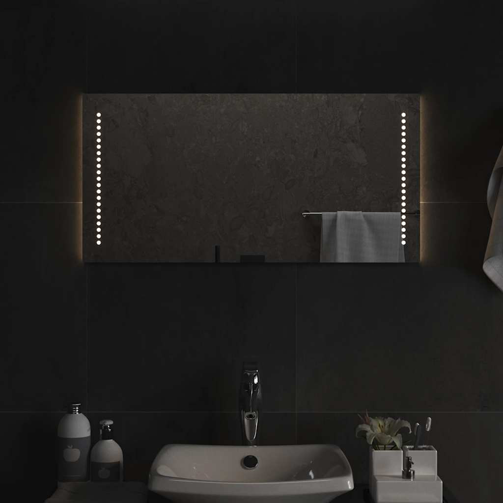 vidaXL LED-Badspiegel 80x40 cm